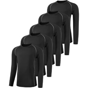 Boys' Compression Shirts Youth Long Sleeve Football Baseball Undershirt Sports Quick Dry Athletic Baselayer