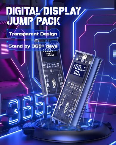 NWISE Car Jump Starter, 2000A Peak Portable Battery Starter with Smart Safety Jumper Clamps,12V Jump Boxes with LED Light in Saudi Arabia