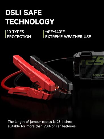 YESPER Battery Jump Starter 83200 mAh 3000A Peak Jump Box for car(Up to 9.5.0L Gas or 7.5L Diesel Engine,140 Times) 12V Auto Battery Booster Jump Starter Pack with PD100W Fast Charge Jumper Pack in Saudi Arabia