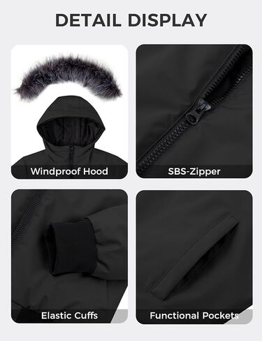 wantdo Women's Thicken Hooded Winter Coat Puffer Jacket Short Warm Parka with Hood in Saudi Arabia