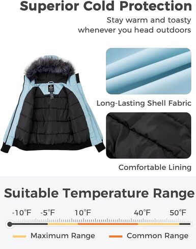 wantdo Women's Thicken Hooded Winter Coat Puffer Jacket Short Warm Parka with Hood in Saudi Arabia