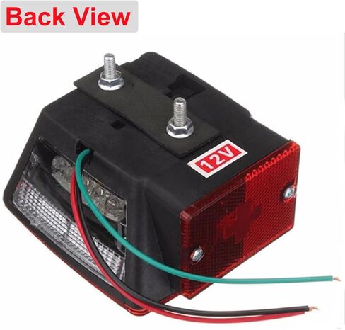 2PCS DC12 ضوء مقطورة مربع غاطس، IP68 مقاوم للماء، أضواء خلفية للمقطورة مناسبة للمقطورات أقل من 80 بوصة قارب مقطورة / تخييم / RV / تخييم / UTV / شاحنة in Kuwait