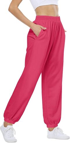 Womens Yoga Pants Lounge Baggy Straight Wide Leg Sweatpants Bottom Slit Yoga Pants with Pockets in Saudi Arabia