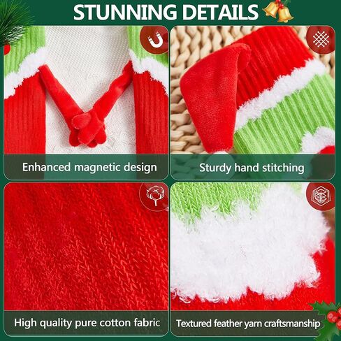 Funny Christmas Couple Holding Hands Socks, Novelty Xmas Magnetic Mid-Tube Socks Hand in Hand Socks for Couples Friends in Kuwait