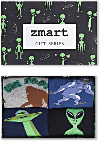 Zmart Space Gifts Bigfoot Big Foot Gifts - Sasquatch Gifts Alien Outer Space Gifts, Bigfoot Alien Space Socks for Men in Saudi Arabia