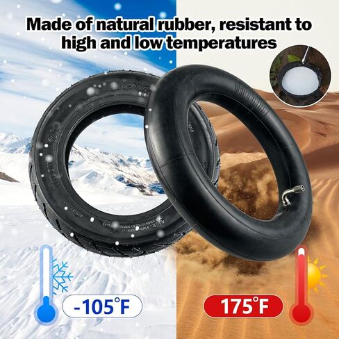 10x2.5 Scooter Tire and Inner Tube Set for Smart Self Balance Electric Scooter 36v 48v 400w 500w 800w Hub Motor Front or Rear Replacement 60/70-6.5 Rubber Tire with CR202 90° Bent Valve Stem in Saudi Arabia