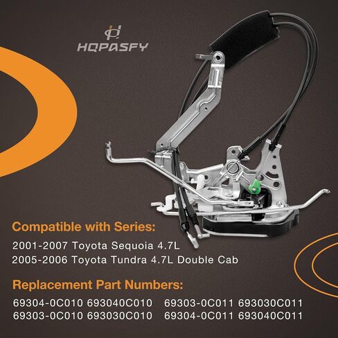 Door Lock Front Left Latch Actuator Compatible with Toyota Sequoia 2001-2007, Tundra Double Cab 4.7L 2005-2006 Driver Door Latch Latch Replaces #69304-0C011 in Kuwait