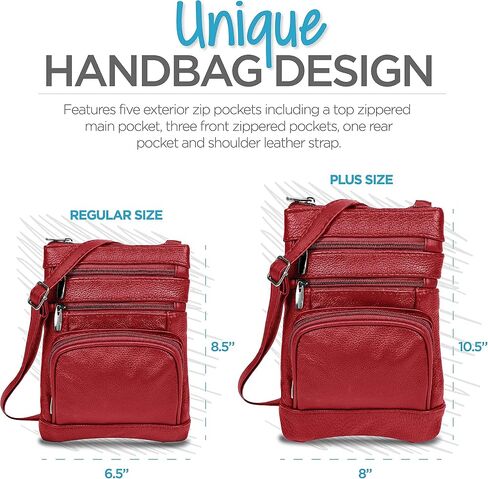Krediz leather Crossbody Purses for Women, Multi Pocket Crossbody Purse with Adjustable Strap, Soft & Durable Leather Purse in Saudi Arabia
