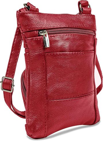 Krediz leather Crossbody Purses for Women, Multi Pocket Crossbody Purse with Adjustable Strap, Soft & Durable Leather Purse in Saudi Arabia