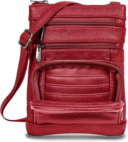 Krediz leather Crossbody Purses for Women, Multi Pocket Crossbody Purse with Adjustable Strap, Soft & Durable Leather Purse in Saudi Arabia