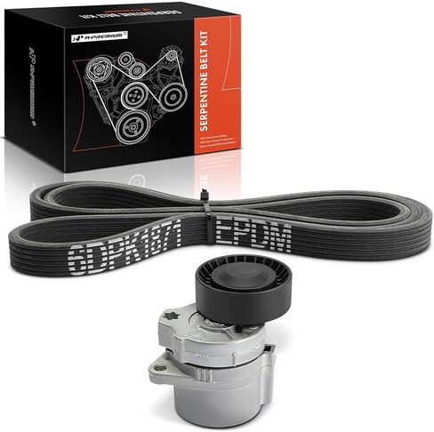 A-Premium Engine Serpentine Belt Drive Kit Compatible with Volvo C70 2001-2004, S70 2000, V70 2000-2002 - DOHC L5 2.3L 2.4L in Saudi Arabia