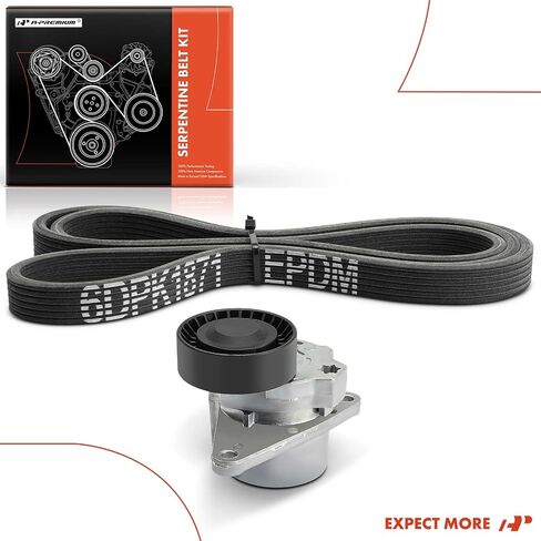 A-Premium Engine Serpentine Belt Drive Kit Compatible with Volvo C70 2001-2004, S70 2000, V70 2000-2002 - DOHC L5 2.3L 2.4L in Saudi Arabia