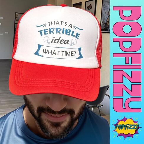 قبعات سائقي الشاحنات المضحكة من Popfizzy للنساء والرجال والمراهقين، قبعات الفكاهة للبالغين، قبعات مقولة مضحكة غير مناسبة، قبعة سائقي الشاحنات الرغوية in Kuwait