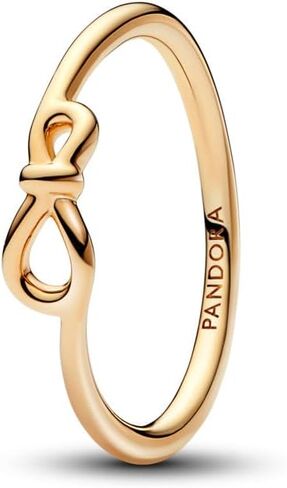 PANDORA Infinity Knot Ring - Iconic Knot Ring - Gold-Plated Ring for Women - Layering or Stackable Ring - 14k Gold - No Gift Box - Size 5 in Saudi Arabia