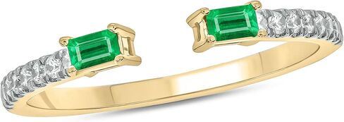 Cali Trove Sterlingsilver Diamond&Gemstone openRings for women.Stackable Sterling Silver Rings for women Open Rings for women.Gift for woman.Gift for Her.White in Kuwait