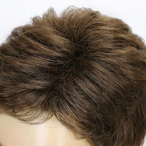 شعر مستعار رجالي قصير بني من DDHAIR للرجال شعر مستعار منفوش ذو طبقات طبيعية للاستخدام اليومي للهالوين شعر اصطناعي واقعي شعر مستعار للرجال in Kuwait