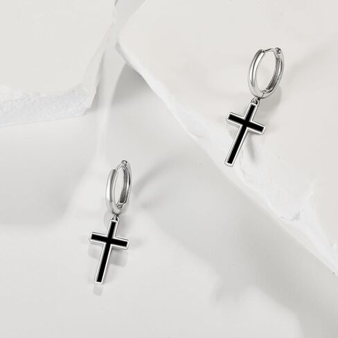 ONEFINITY Opal Cross Earrings Sterling Silver Cross Dangle Drop Earring Cross Leverback Earrings Cubic Zirconia Cross Jewelry for Women Girls in Saudi Arabia