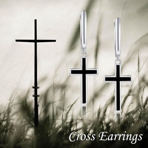ONEFINITY Opal Cross Earrings Sterling Silver Cross Dangle Drop Earring Cross Leverback Earrings Cubic Zirconia Cross Jewelry for Women Girls in Saudi Arabia