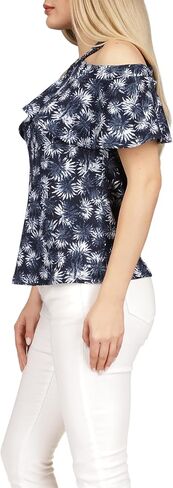 Michael Kors Palm Flounce Halter Top in Saudi Arabia