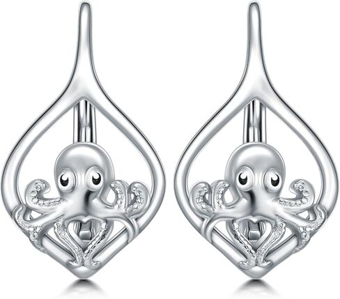 WINNICACA 925 Sterling Silver Animal Earrings for Women | Hypoallergenic Leverback Hoop Earrings | Christmas Anniversary Birthday Jewelry Gifts for Mom Wife Girlfriend Sister Friend in Kuwait