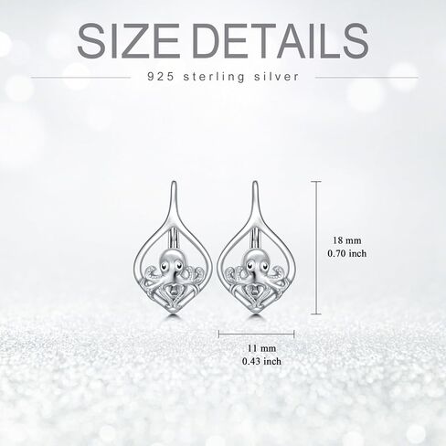 WINNICACA 925 Sterling Silver Animal Earrings for Women | Hypoallergenic Leverback Hoop Earrings | Christmas Anniversary Birthday Jewelry Gifts for Mom Wife Girlfriend Sister Friend in Kuwait