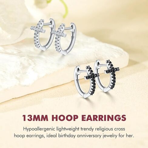 DAYBYDAY Huggie Earrings for Women 925 Sterling Silver/Gold Plated Moissanite Earrings, Tiny Small Huggie Hoop Earrings in Kuwait