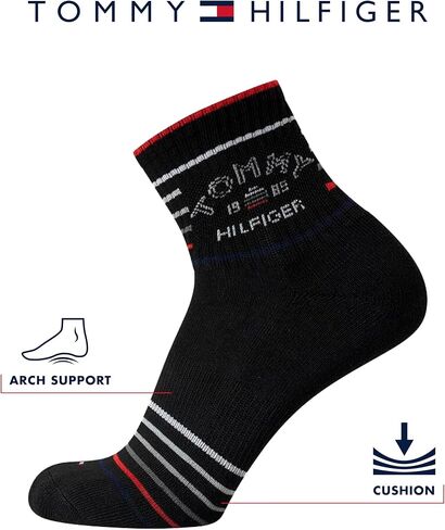 Tommy Hilfiger Men's Socks - Athletic Cushioned High Quarter Cut Socks (6 Pack) in Saudi Arabia