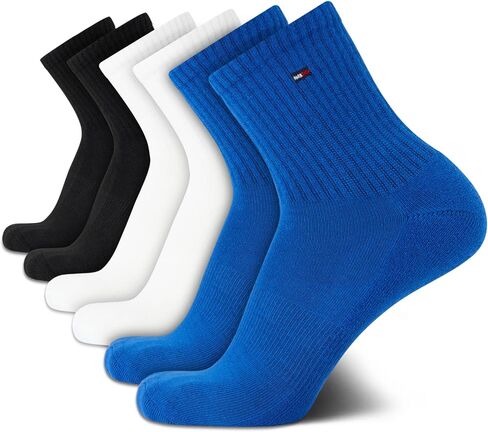 Tommy Hilfiger Men's Socks - Athletic Cushioned High Quarter Cut Socks (6 Pack) in Saudi Arabia