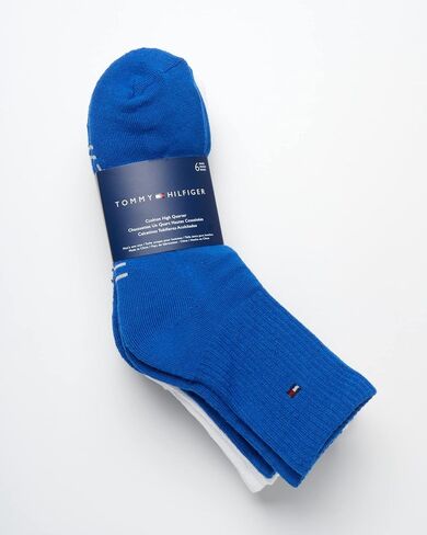 Tommy Hilfiger Men's Socks - Athletic Cushioned High Quarter Cut Socks (6 Pack) in Saudi Arabia