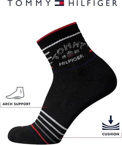 Tommy Hilfiger Men's Socks - Athletic Cushioned High Quarter Cut Socks (6 Pack) in Saudi Arabia