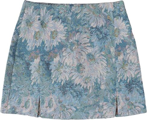Floerns Women's Boho Floral Jacquard High Waist Split Hem Short Mini Skirt in Saudi Arabia