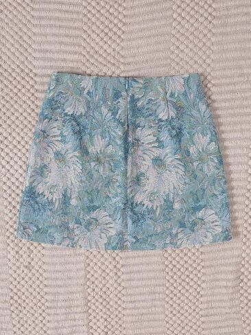 Floerns Women's Boho Floral Jacquard High Waist Split Hem Short Mini Skirt in Saudi Arabia