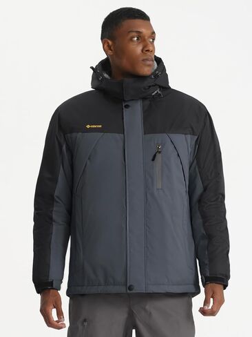 GEMYSE Men's Windproof Ski Jacket Warm Raincoats Snowboarding Hooded Parka With Multi-Pockets in Saudi Arabia