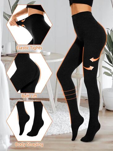 Century Star Warm Opaque Thermal Tights Fleece Lined Tights Winter Stockings Cable Knit Insulated Sweater Tights Pantyhose in Saudi Arabia