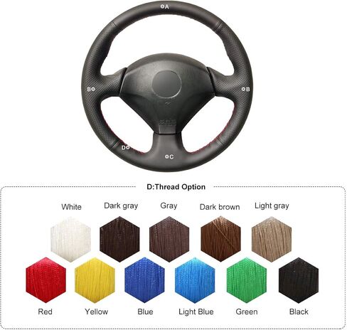 MEWANT Steering Wheel Cover Wrap for Honda S2000 Civic Si for Acura RSX Type-S Hand Sewing Microfiber Leather Steering Wheel Wrap in Saudi Arabia