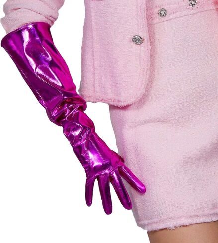 DooWay Long Leather Gauntlet Gloves Oversized Puff Sleeves for Cosplay Costume Party in Kuwait