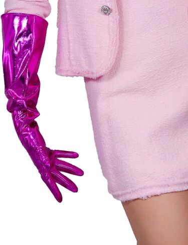 DooWay Long Leather Gauntlet Gloves Oversized Puff Sleeves for Cosplay Costume Party in Kuwait