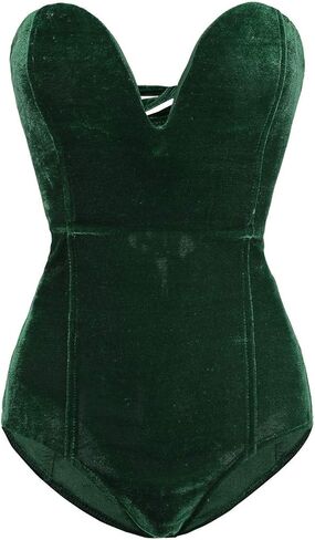 بدلة نسائية من Clothink مخملية بدون حمالات من الخلف بأربطة، بدلة مثيرة من أعلى زي الهالوين على شكل أرنب بلاي بوي in Kuwait