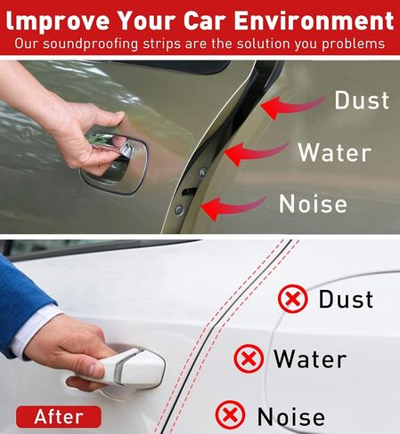Car Door Rubber Seal Strip 52.49ft Automotive Weather Stripping Double Layer Auto Weatherstrip Universal Self Adhesive Soundproof Sealing Strip for Cars Truck Rv Pickup in Kuwait