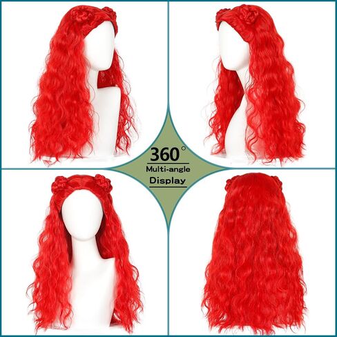 Long Curly Pink Wig for Costume Pink Hair Wig with Hairpin for Halloween Party in Kuwait