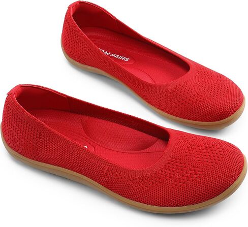 DREAM PAIRS Women's Ballet Flats, Wide Toe Box Knit Flats for Women with Arch Support, Comfortable Slip On Dressy Travel Work Business Office Shoes for Women in Saudi Arabia