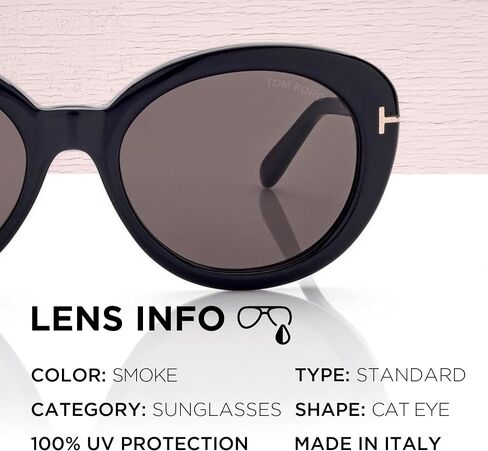 Tom Ford FT1009 LILY-02 Cat Eye Shape Sunglasses + Bundle With eSHADES Eyewear Cleaning Kit in Saudi Arabia