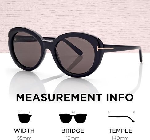 Tom Ford FT1009 LILY-02 Cat Eye Shape Sunglasses + Bundle With eSHADES Eyewear Cleaning Kit in Saudi Arabia