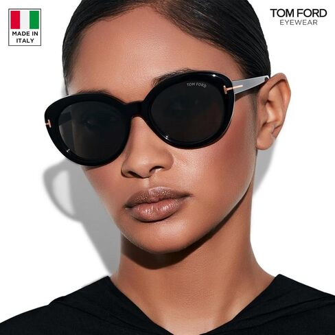 Tom Ford FT1009 LILY-02 Cat Eye Shape Sunglasses + Bundle With eSHADES Eyewear Cleaning Kit in Saudi Arabia