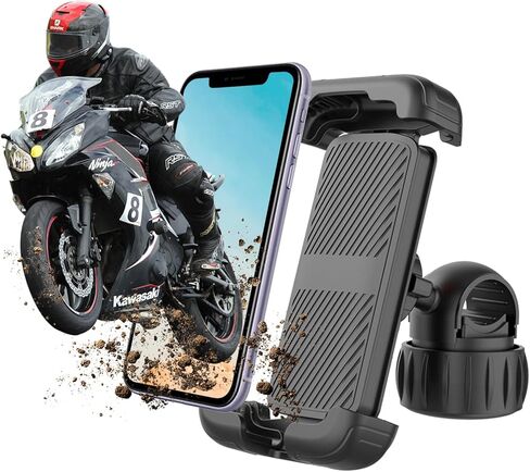 حامل هاتف للدراجة، حامل هاتف عالمي للدراجات النارية Moman PML1 قابل للدوران 360 درجة مع مشبك مقود سريع التحرير متوافق مع هاتف iPhone Samsung 4.7"-6.8" وحامل هاتف للدراجات النارية ودراجة نارية in Kuwait