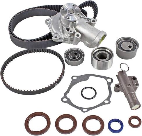 طقم حزام التوقيت DNJ TBK160WP مع مضخة مياه لـ 2003-2005 / ميتسوبيشي / لانسر / 2.0L / DOHC / L4 / 16V / 122cid، 2000cc in Saudi Arabia