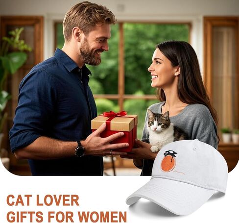 Cat Mom Hats, Cat Gifts for Women, Embroidered Washed Adjustable Baseball Caps for Cat Lovers Mama Wife, Cat Themed Gifts in Saudi Arabia
