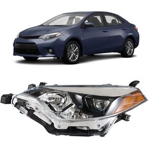WFLNHB Headlights Assembly Replacement for Toyota Corolla 2014-2016 Projector Headlights Headlamps Driver Side