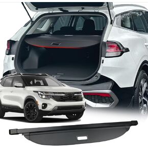 Cargo Cover for Kia Seltos 2024 Accessories, Retractable Trunk Cover for 2024 Kia Seltos Accessories Privacy Screen Retractable Luggage Security Shield Shade
