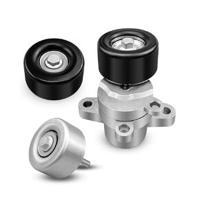 Replace 39155 Drive Belt Tensioner 36357 & 36356 Idler Pulley Fit for Nissan Maxima Murano 2009-2014 Altima 2007-2012 Quest 2011-2012 3.5L V6 Only, Belt Tensioner Upper Lower Idler Pully Kit